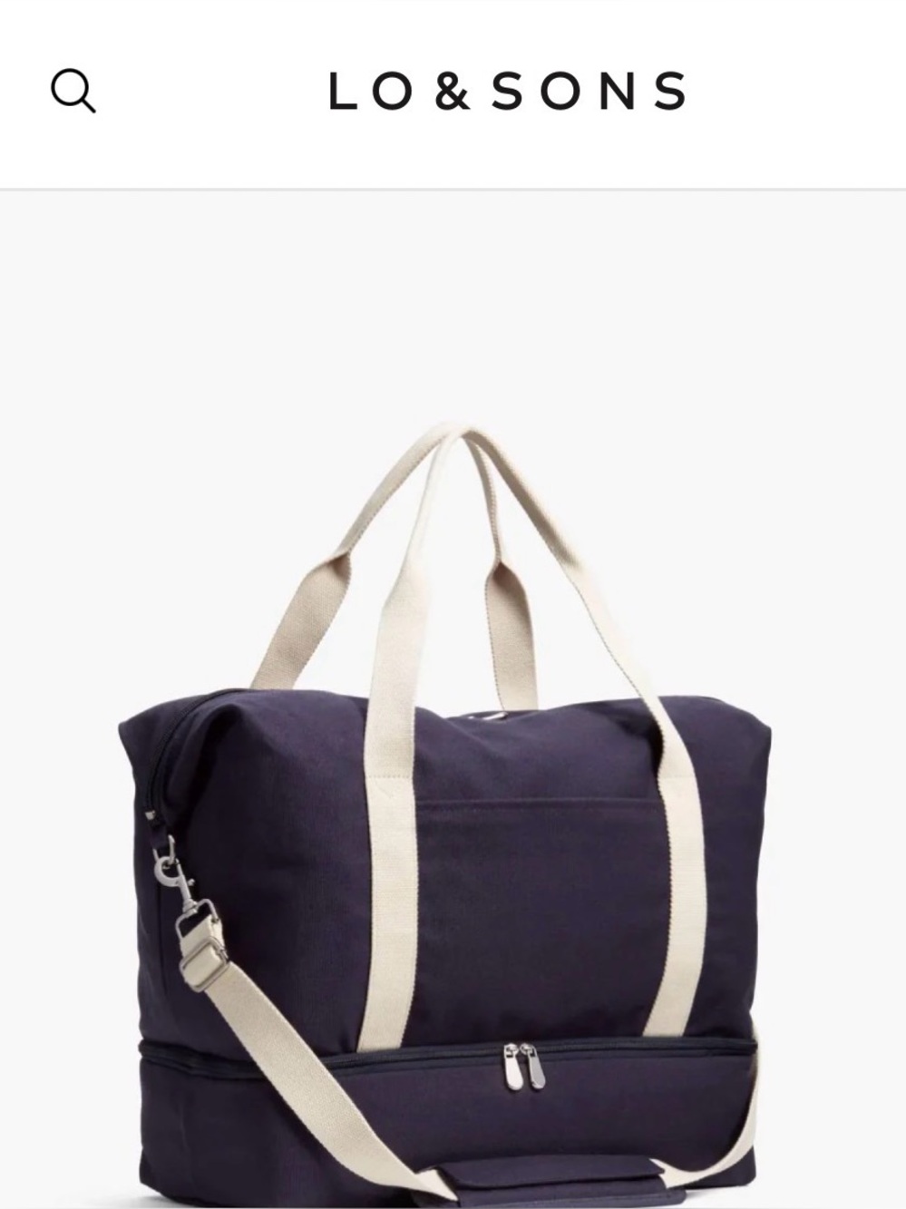 Lo & Sons Catalina Deluxe Carry On Canvas Bag With Shoe Compartment